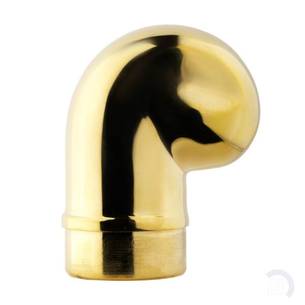 Scroll End Cap - Polished Brass - 2" OD - Image 2