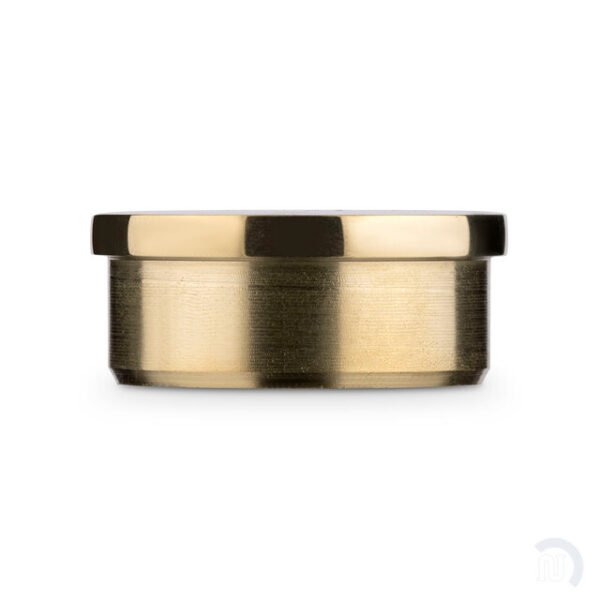 Flush Flat End Cap - Polished Brass - 1.5" OD - Image 2