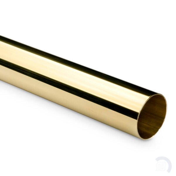 Bar Foot Rail Tubing - Polished Brass - 2" OD