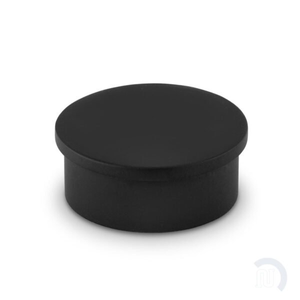 Flush Flat End Cap - Matte Black - 1.5" OD