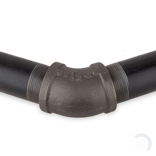 45 Degree Elbow - Black Pipe Foot Rail - 1.5" ID - Image 2