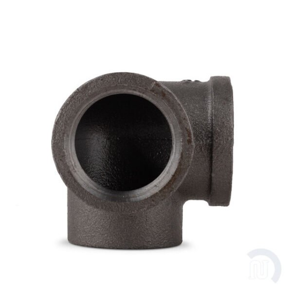 90° Side Outlet Elbow - Black Pipe Foot Rail - 1.5" ID - Image 4