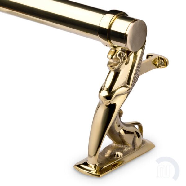 Griffin Bar Rail Bracket - Polished Brass - 2" OD - Image 4