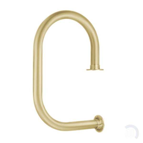 Classic Service Bar Rail - Satin Brushed Brass - 2" OD - Image 2