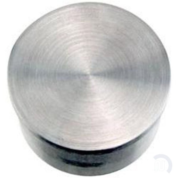 Flush Flat End Cap - Brushed Stainless Steel - 1.5" OD