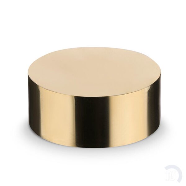 External Flat End Cap - Polished Brass - 2" OD