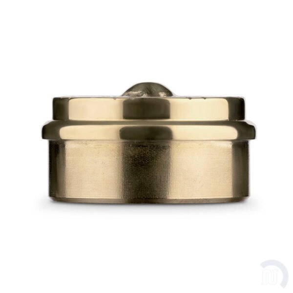 Flush Decorative End Cap - Polished Brass - 2" OD - Image 2