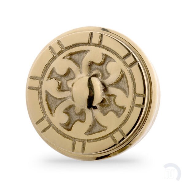 Flush Decorative End Cap - Polished Brass - 2" OD - Image 4