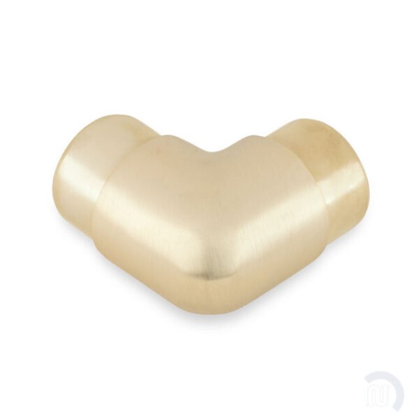 Flush Elbow Fitting 90 Degree - Satin Brushed Brass - 1.5" OD