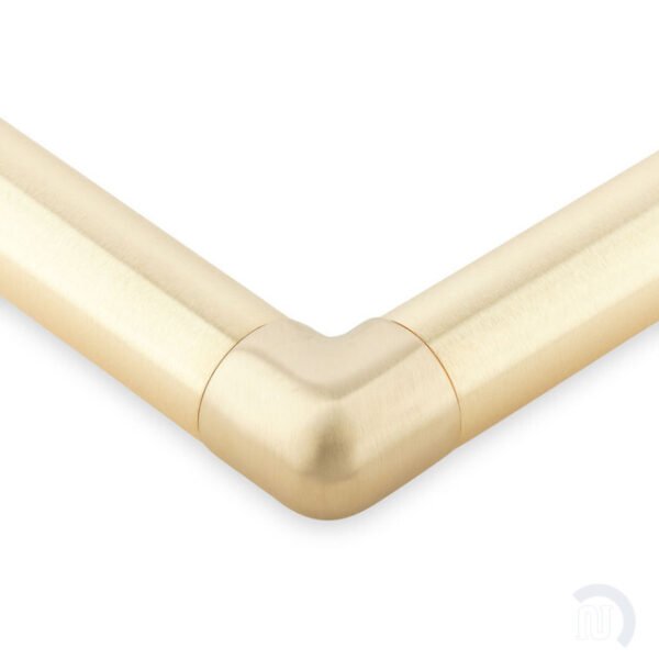 Flush Elbow Fitting 90 Degree - Satin Brushed Brass - 1.5" OD - Image 2